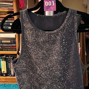 ZYIA Active Women's Gray Reflective Hi-Neck Stronger Tank Top